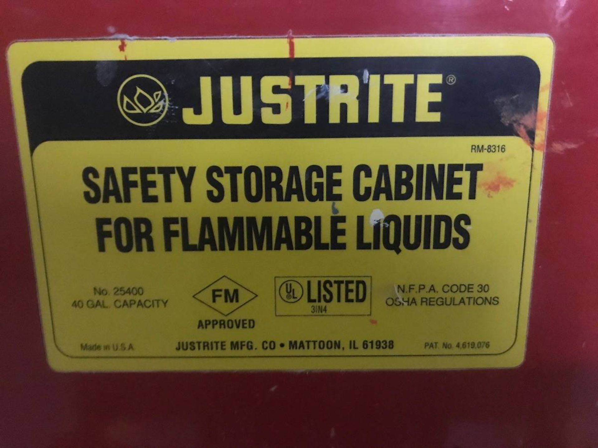 JustRite Flammable Cabinet - Image 2 of 2