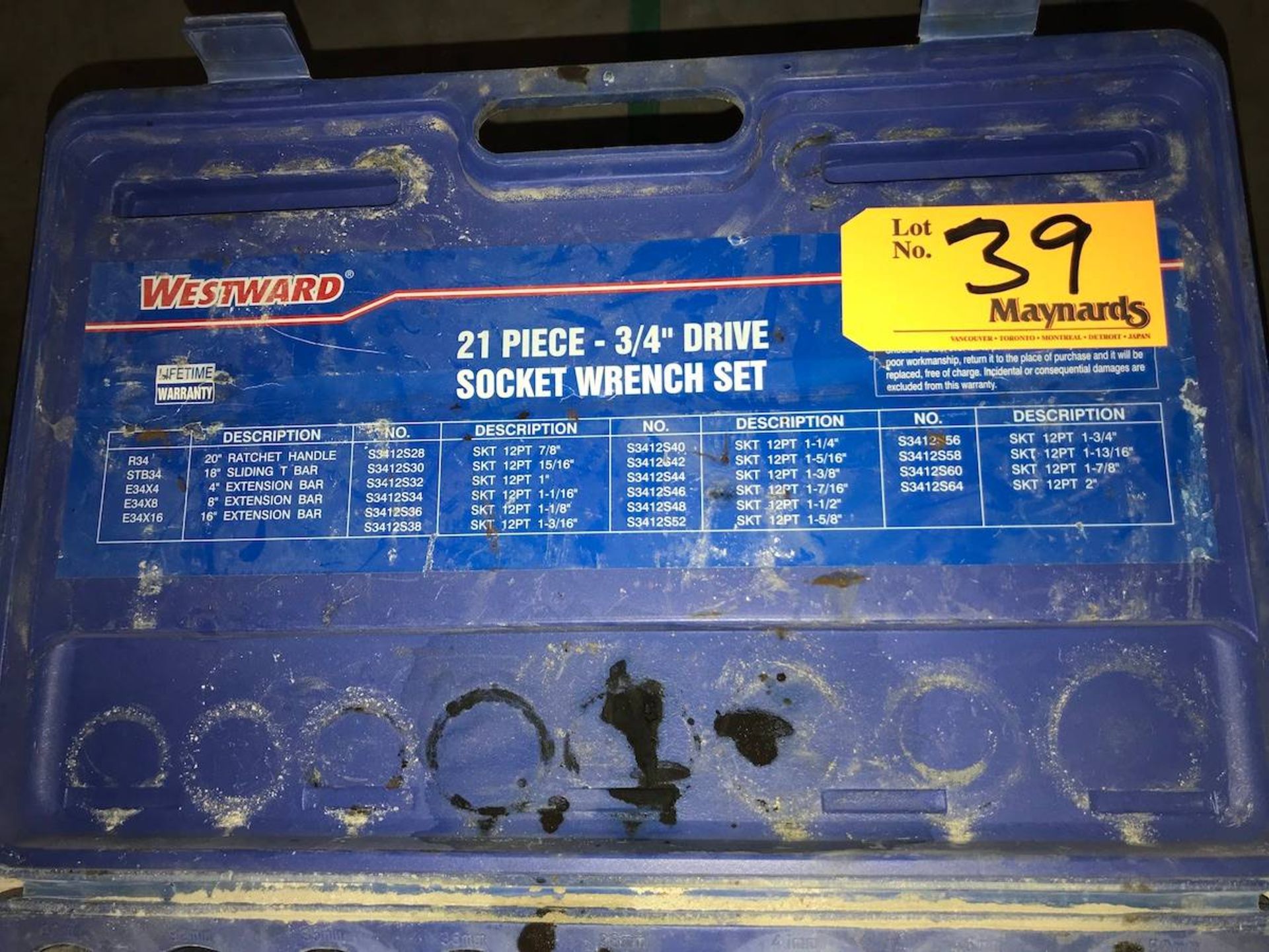 Westward 21pc 3/4" Drive Socket Set - Image 2 of 2