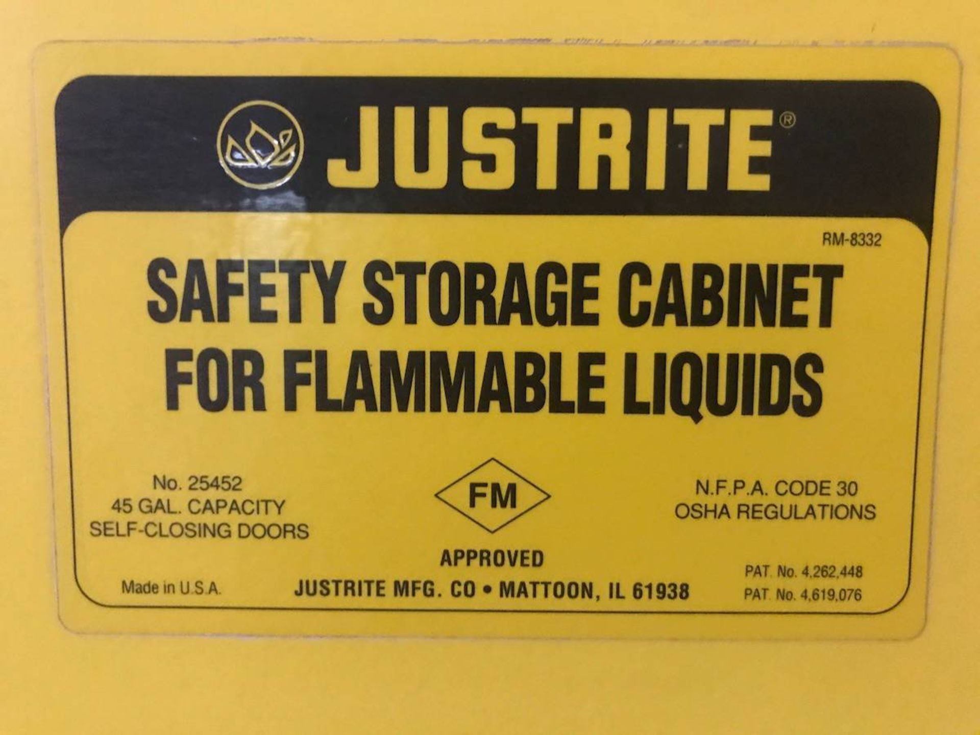 JustRite Flammable Cabinet - Image 2 of 2