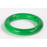 Chinese spinach jade bangle, bright green, 9cm wide