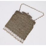 Chinese silver purse, early 20th Century, makers mark possibly Hung Chong with character marks also,