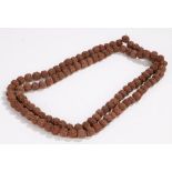 Rudraksha necklace, a Hinduism/Shaivism bead necklace 185cm long Overall good order