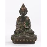 Bronze Buddha, seated position, of small proportions, 10.5cm high