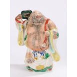 Japanese porcelain figure, of Hotei standing in robes, 21cm highOverall good order