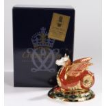 Royal Crown Derby paperweight, 'The Wessex Wyvern', No. 14/2000, boxed, marked and signed to the