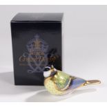 Royal Crown Derby paperweight, 'Great Tit', boxed and marked to the base 'MMVI'