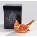 Royal Crown Derby paperweight, 'American Cardinal', boxed and marked to the base 'MMVI'