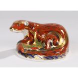 Royal Crown Derby paperweight, 'Otter', unboxed and marked to the base