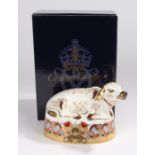 Royal Crown Derby paperweight, 'Water Buffalo', boxed and marked to the base