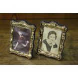 Pair of Elizabeth II silver picture frames, Sheffield 1990, maker Mappin and Webb, with scroll