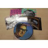 3 x Buddy Holly 10'' LPs. together with 2 x picture disc 12'' LPs and 1 x 12'' Single