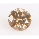 Unmounted brown diamond, round cut 0.10