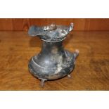 George V silver hot water jug, Birmingham 1923, maker Alexander Clark & Co Ltd, with pierced border,