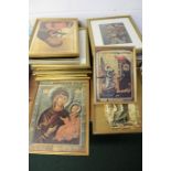 Collection of prints, to include religious scenes, Saints etc, to include framed and unframed