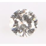 Unmounted diamond, round cut 0.20 carat