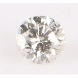 Unmounted diamond, round cut 0.20 carat