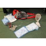 Fencing equipment, to include epees, mask, clothing etc. housed in a Leon Paul bag