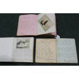 Three early 19th Century autograph and sketch albums, dated to interior of covers 1902 and 1906,