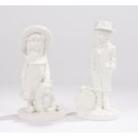 Pair of Spode porcelain figures by Pauline Shone, 'Daniel' and 'Elizabeth', 22cm high (2)