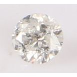 Unmounted diamond, round cut 0.10 carat