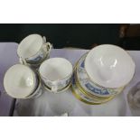 Coalport Revelry part tea service, to include six cups and saucers, six plates and a bowl