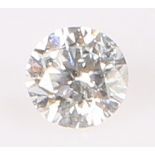 Unmounted diamond, round cut 0.10 carat