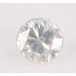 Unmounted diamond, round cut 0.08 carat