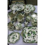 Masons 'Chartreuse' pattern part dinner service, consisting of plates, serving dishes, jugs, a