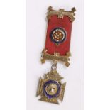 Royal Antediluvian Order of Buffaloes silver and enamel medal, Birmingham 1971, with engraving to