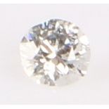 Unmounted diamond, round cut 0.10 carat