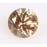 Unmounted brown diamond, round cut 0.10