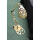 Anglepoise lamp, with painted marble effect decoration, together with wall bracket
