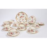 Hammersley & Co part tea service, 'Dresden Sprays', with floral and gilded decorations, consisting