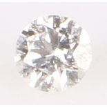 Unmounted diamond, round cut 0.10 carat