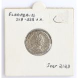 Roman Denarius, Elagabalus, 218-222 A.D.