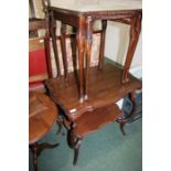 Edwardian mahogany occasional table, the shaped top raised on cabriole legs united by a shaped