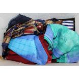 Collection of silk and other scarves (qty)
