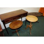 Three occasional tables, together with a mahogany side table, (4)
