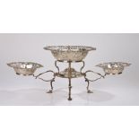 Edward VII silver table centrepiece, Sheffield 1904, maker The Alexander Clark Manufacturing Co, the