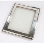 George V silver picture frame, Birmingham 1918, maker A & J Zimmerman Ltd, of rectangular form, 28cm