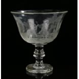 Early 20th Century Glass bowl, the bowl with Australian scenes depicting kangaroos, emu, koala,