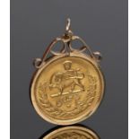 Iran Half Pahlavi Gold Coin, Mohammad Resa Shah era (1945-1979) mounted in a pendant, gross weight