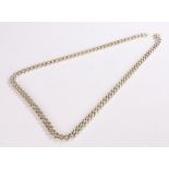 Silver chain link necklace, 60cm long, 3.4oz