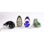 Collection of Langham and other glass paperweights, consisting paperweights in the form of an