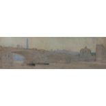 Leonard Russell Squirrell (1893-1979), London Bridge, signed watercolour, dated 1922, housed in a