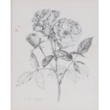 After Cavendish Morton (1911-2015), Roses, pencil initialled and signed 1971 lithograph, 14cm x 17cm