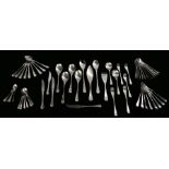 Extensive canteen of Old Hall table cutlery, consisting of fourteen table knives, ten table forks,