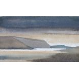 Nicolas Barnham (B1939), Shetland Landscape, unsigned watercolour, gallery label to the reverse