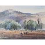 John Barrie Haste (1931 -2011), Palin of Marathon, Greece, signed watercolour, housed in a gilt