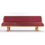 Late 20th Century Getana three seat settee designed by Hans Wegner, with height adjustable purple